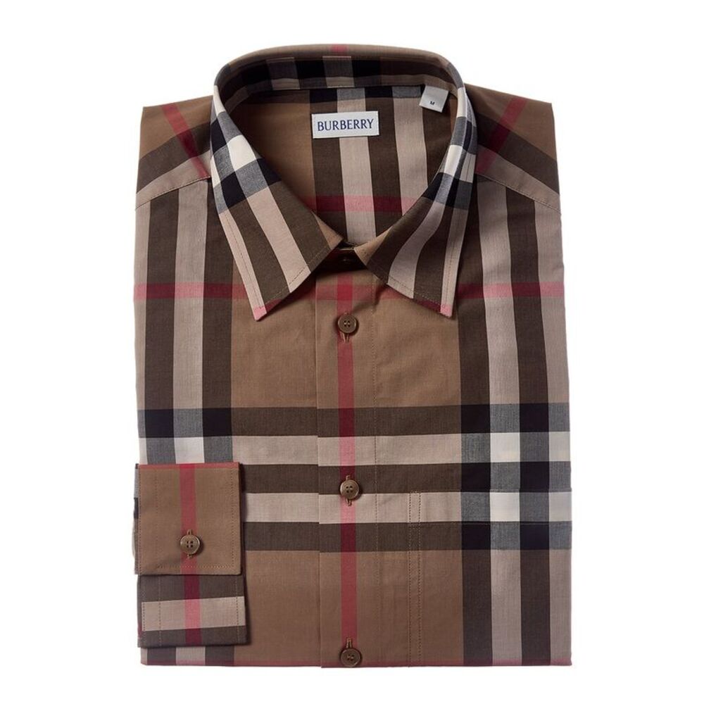 Burberry Mens Dress Shirt, Blue